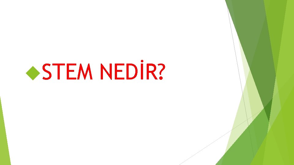  STEM NEDİR? 