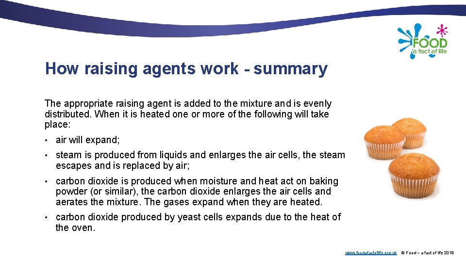 How raising agents work - summary The appropriate raising agent is added to the