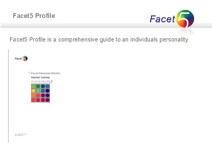 Facet 5 Profile is a comprehensive guide to an individuals personality Leading Edge Family