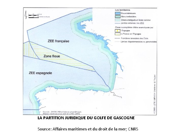 LA PARTITION JURIDIQUE DU GOLFE DE GASCOGNE Source: Affaires maritimes et du droit de
