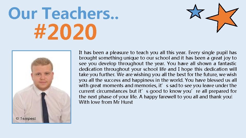 Our Teachers. . #2020 It has been a pleasure to teach you all this