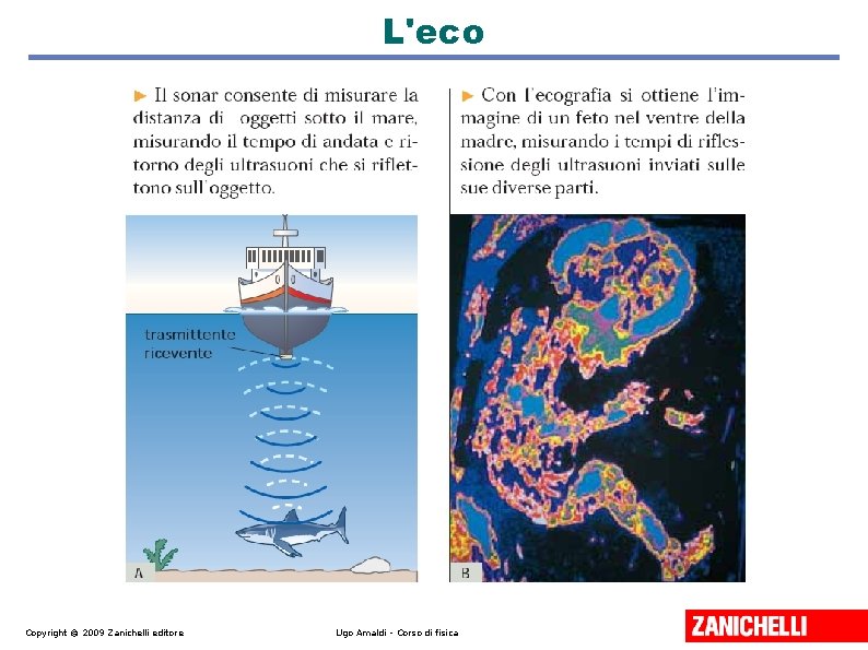 L'eco Copyright © 2009 Zanichelli editore Ugo Amaldi - Corso di fisica 