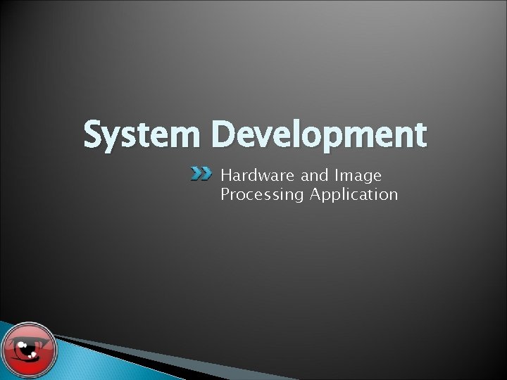 System Development Hardware and Image Processing Application 