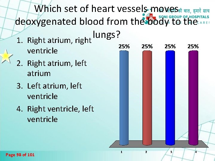 Which set of heart vessels moves deoxygenated blood from the body to the lungs?