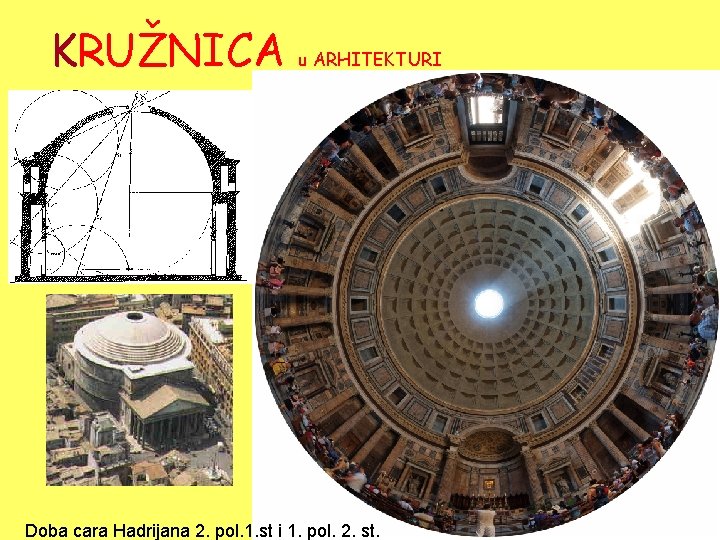 KRUŽNICA u ARHITEKTURI Doba cara Hadrijana 2. pol. 1. st i 1. pol. 2.