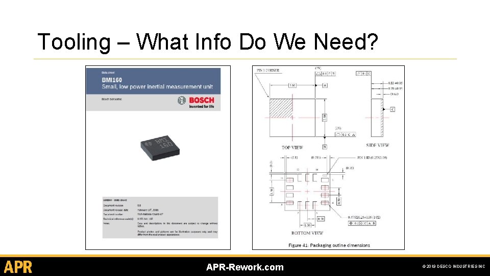 Tooling – What Info Do We Need? APR-Rework. com © 2019 DESCO INDUSTRIES INC Tooling – What Info Do We Need? APR-Rework. com © 2019 DESCO INDUSTRIES INC