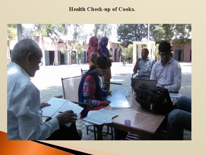 Health Check-up of Cooks. 