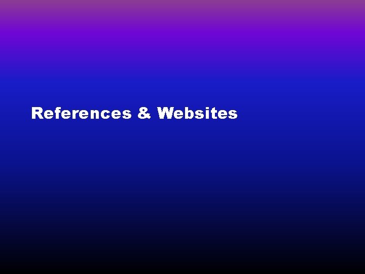 References & Websites 