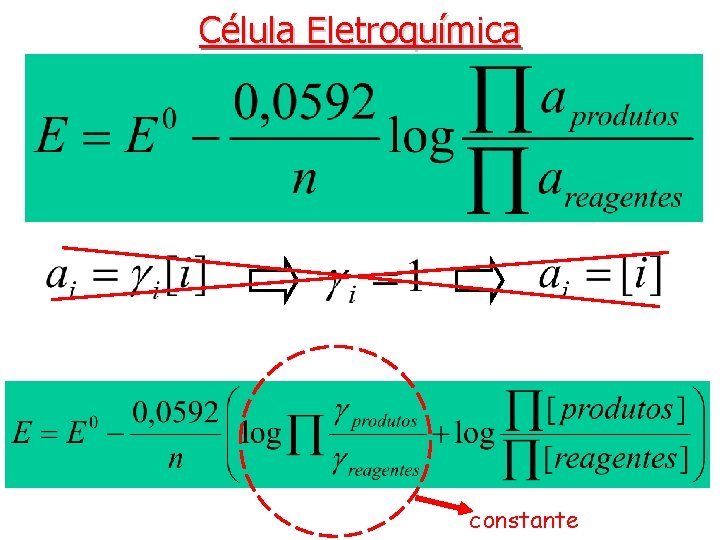 Célula Eletroquímica constante 