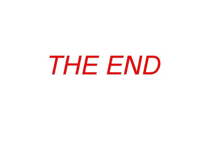 THE END 