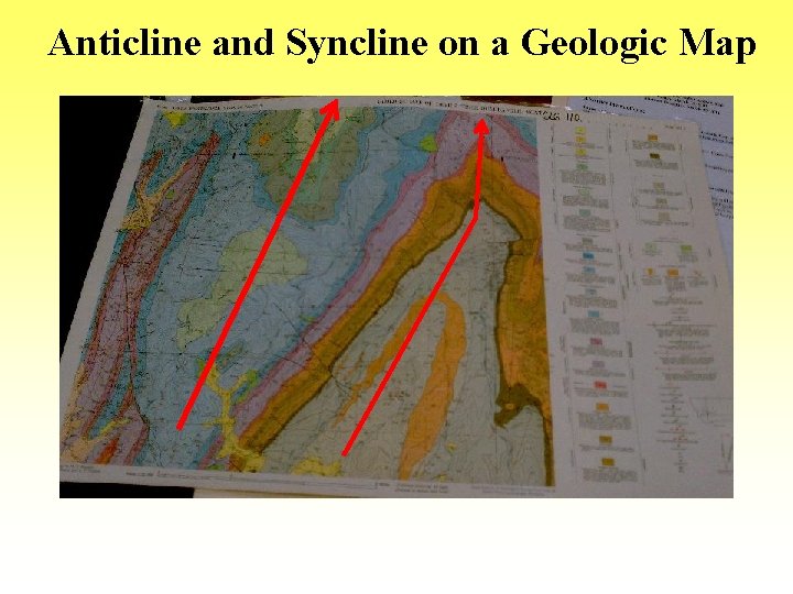 Anticline and Syncline on a Geologic Map 