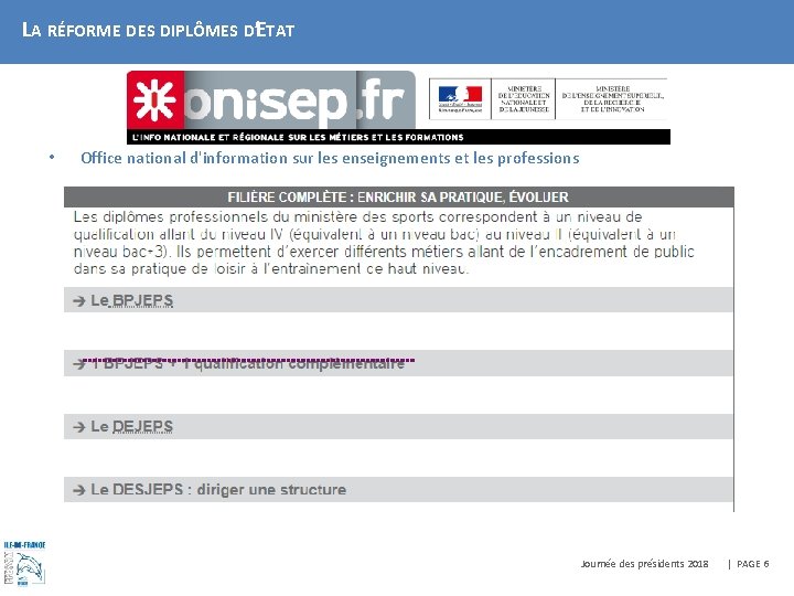 LA RÉFORME DES DIPLÔMES D’ETAT • Office national d'information sur les enseignements et les