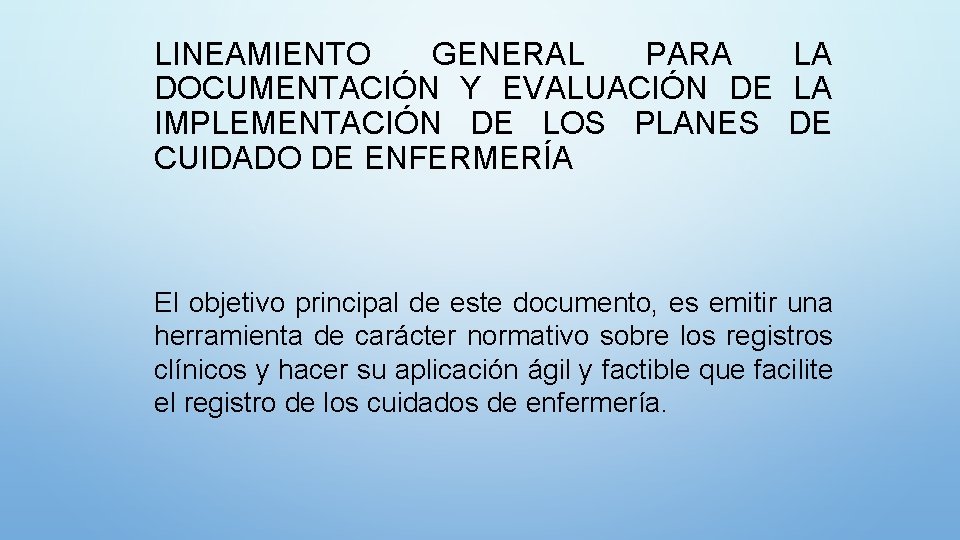 LINEAMIENTO GENERAL PARA LA DOCUMENTACIÓN Y EVALUACIÓN DE LA IMPLEMENTACIÓN DE LOS PLANES DE