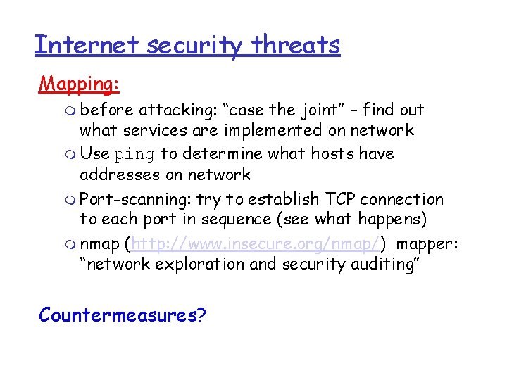 Internet security threats Mapping: m before attacking: “case the joint” – find out what Internet security threats Mapping: m before attacking: “case the joint” – find out what