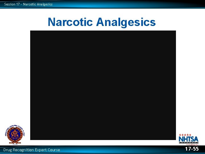 Session 17 – Narcotic Analgesics Drug Recognition Expert Course 17 -55 