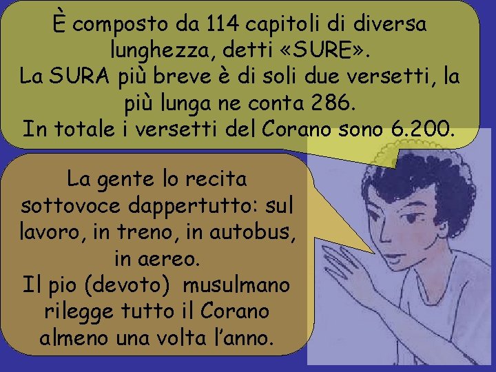 È composto da 114 capitoli di diversa lunghezza, detti «SURE» . La SURA più