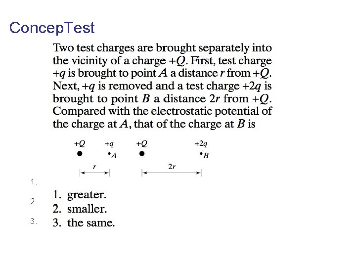 Concep. Test 1. 2. 3. positive negative zero 