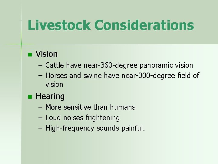 Cattle Vision Examples Staying Safe in an Agriculture Workplace David W