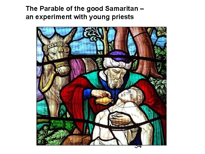 The Parable of the good Samaritan – an experiment with young priests 34 