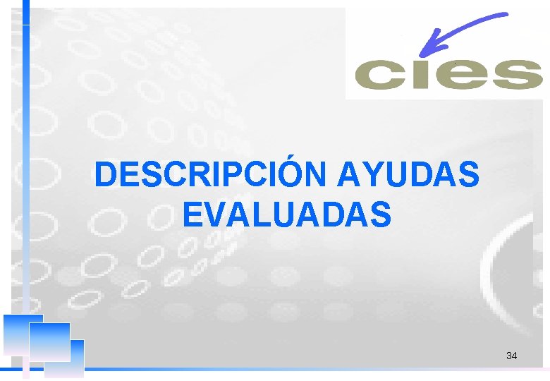 DESCRIPCIÓN AYUDAS EVALUADAS 34 