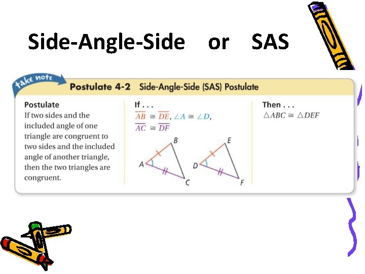 Side-Angle-Side or SAS 