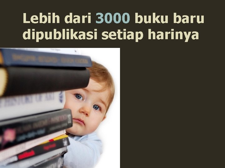 Lebih dari 3000 buku baru dipublikasi setiap harinya 