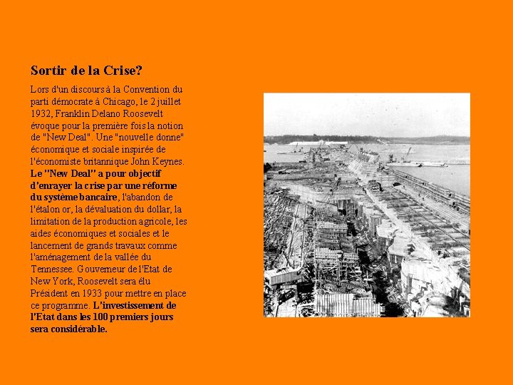 Sortir de la Crise? Lors d'un discours à la Convention du parti démocrate à