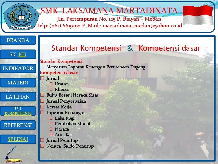 SMK LAKSAMANA MARTADINATA Jln. Pertempuran No. 125 P. Brayan – Medan Telp: (061) 6619100
