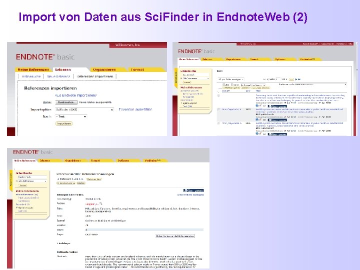 Import von Daten aus Sci. Finder in Endnote. Web (2) 