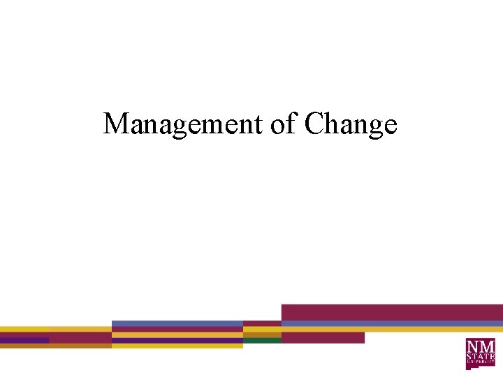 Management of Change 