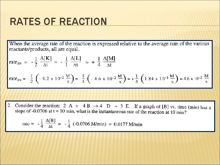 RATES OF REACTION 