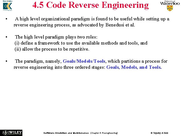 4. 5 Code Reverse Engineering • A high level organizational paradigm is found to 4. 5 Code Reverse Engineering • A high level organizational paradigm is found to