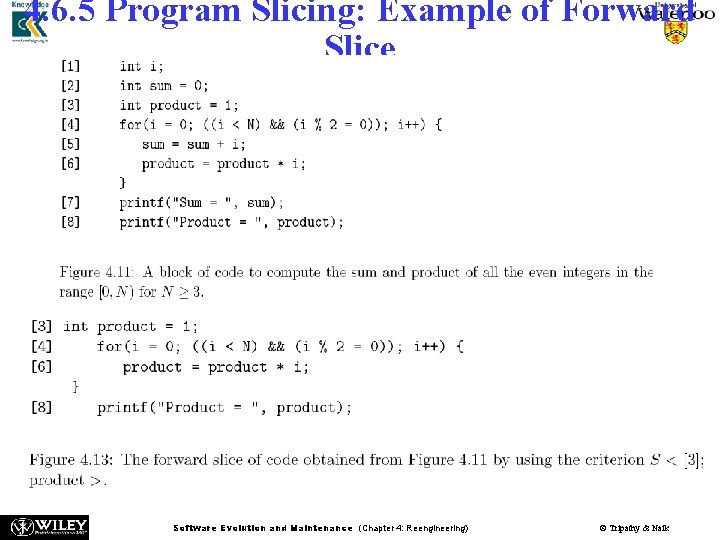 4. 6. 5 Program Slicing: Example of Forward Slice Software Evolution and Maintenance (Chapter 4. 6. 5 Program Slicing: Example of Forward Slice Software Evolution and Maintenance (Chapter