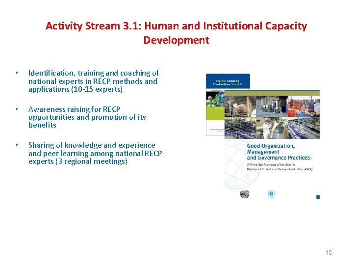 Activity Stream 3. 1: Human and Institutional Capacity Development • Identification, training and coaching
