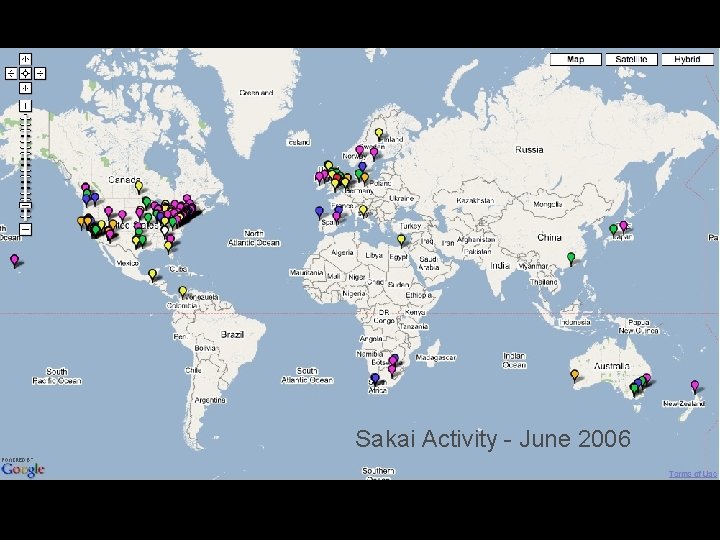 Sakai Map Sakai Activity - June 2006 