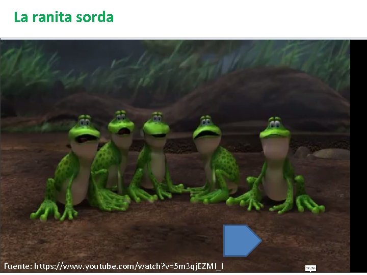 La ranita sorda Fuente: https: //www. youtube. com/watch? v=5 m 3 qj. EZMI_I La ranita sorda Fuente: https: //www. youtube. com/watch? v=5 m 3 qj. EZMI_I