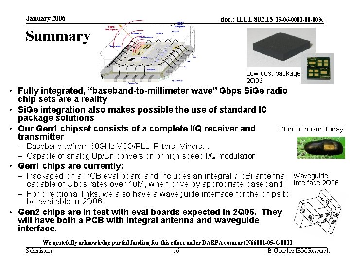 January 2006 doc. : IEEE 802. 15 -15 -06 -0003 -00 -003 c Summary
