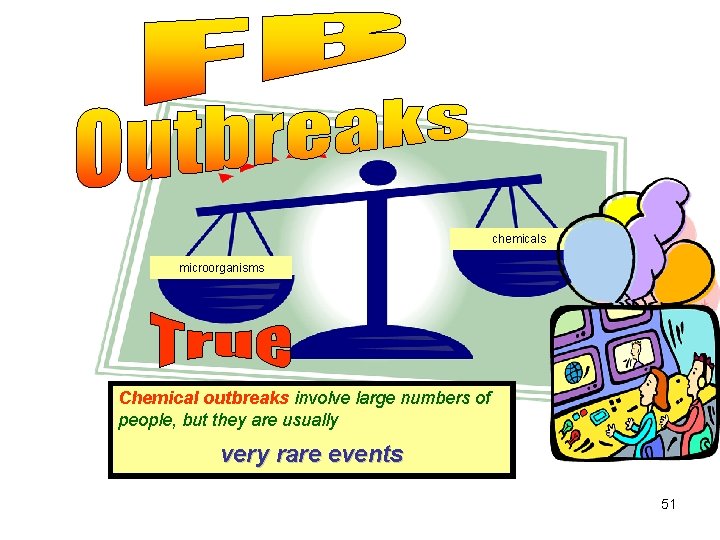 chemicals microorganisms Chemical outbreaks involve large numbers of people, but they are usually very