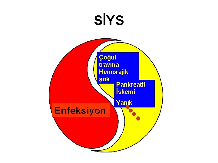 SİYS Çoğul travma Hemorajik şok Pankreatit İskemi Enfeksiyon Yanık 