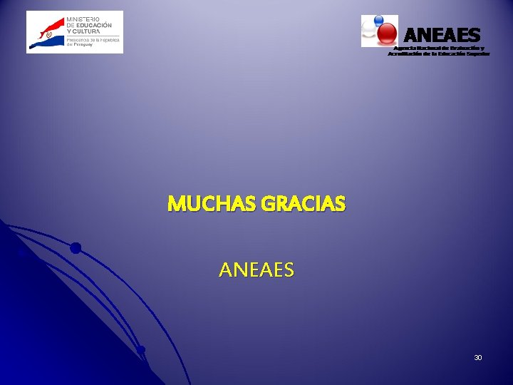 MUCHAS GRACIAS ANEAES 30 