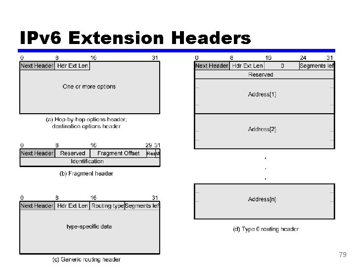 IPv 6 Extension Headers 79 