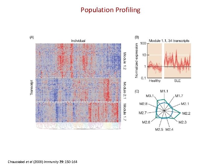 Population Profiling Chaussabel et al (2008) Immunity 29: 150 -164 