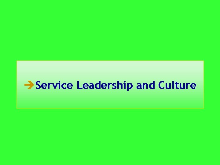 èService Leadership and Culture 