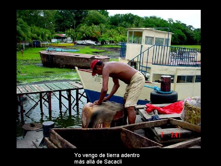 Yo vengo de tierra adentro más allá de Sacacli 