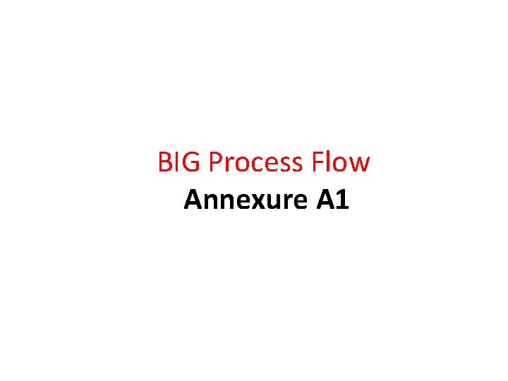 BIG Process Flow Annexure A 1 