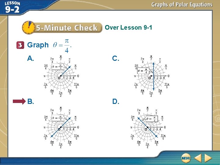 Over Lesson 9 -1 Graph A. C. B. D. 