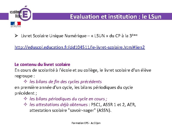 Evaluation et institution : le LSun Ø Livret Scolaire Unique Numérique – « LSUN