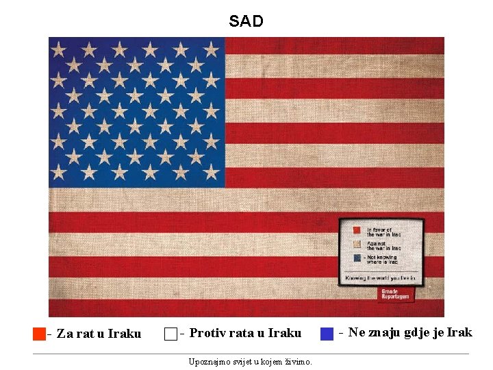 SAD - Za rat u Iraku - Protiv rata u Iraku Upoznajmo svijet u