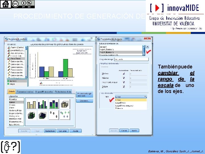 PROCEDIMIENTO DE GENERACIÓN DE GRÁFICO También puede cambiar el rango de la escala de