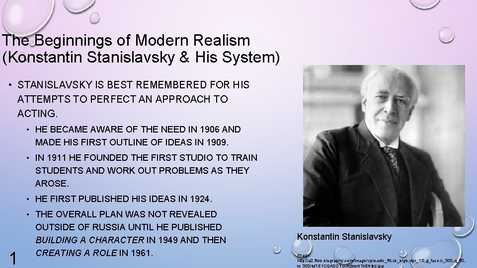 The Beginnings of Modern Realism (Konstantin Stanislavsky & His System) • STANISLAVSKY IS BEST